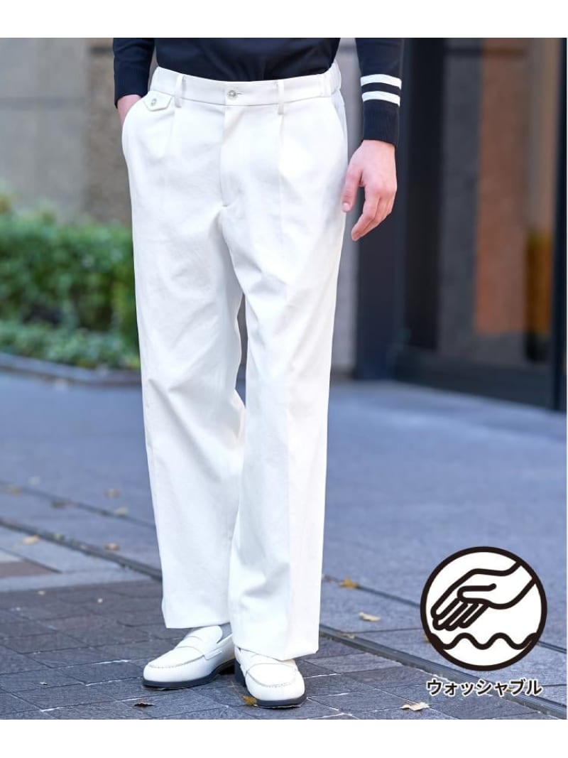 【SALE／10%OFF】【ウォッシャブル】姿勢ゴア シェルタリングワイドパンツ DRESSTERIOR 御召しものテリア ズボン下 余分の物のズボン下 白いこと【RBA_E】【貨物輸送無料】[ Fashion]