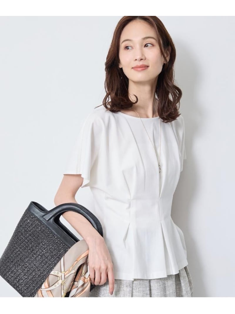 【UVとり捨てる/当たること冷感/吸水速乾】タックデザインフレアトップス Reflect リフレクト トップス カットソー・プルオーバー 白いこと 黄色 赤銅色 米国海軍【貨物輸送無料】[ Fashion]