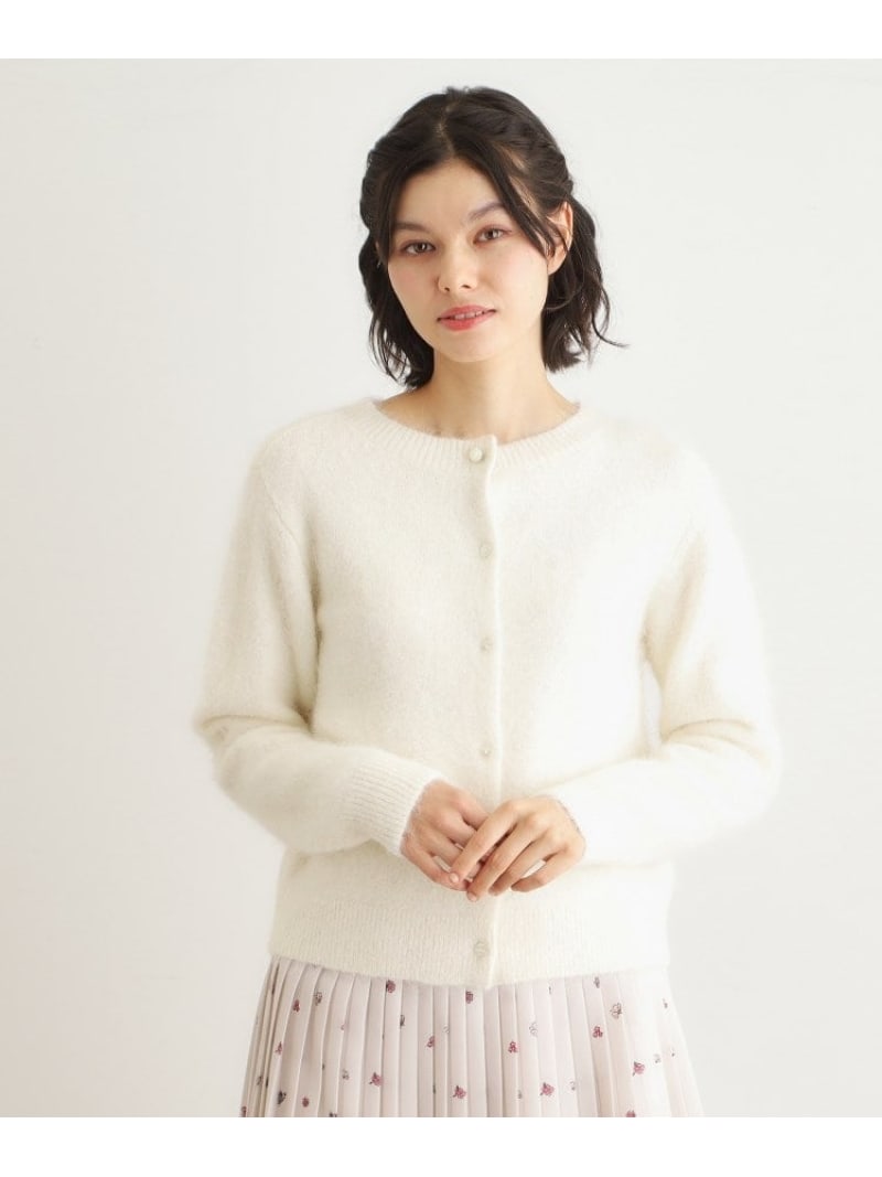 【SALE／20%OFF】【一般受けひな形!アルパカ混/ビジュー付き添い人】編み物ジレー LAURA ASHLEY ローラ アシュレイ トップス ジレー 米国海軍 青碧 白いこと パープル【RBA_E】【貨物輸送無料】[ Fashion]