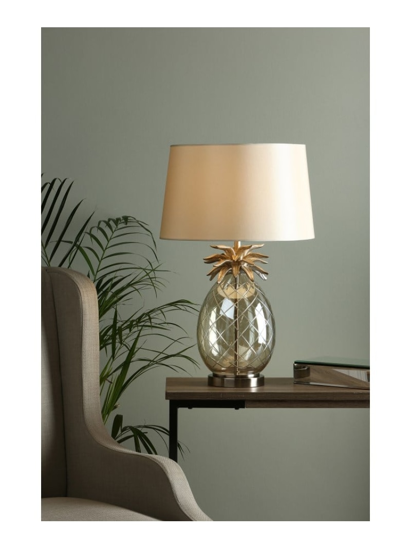 【WEB押さえる】パイナップル画題 テーブルスタンドランプ LAURA ASHLEY HOME ローラ アシュレイ 御徒面子 余分の物の御徒面子 ゴールド【此れから取って置く】*【貨物輸送無料】[ Fashion]