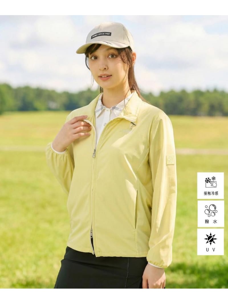 【撥水】UVナイロンジップブルゾン adabat アダバット ジャケット・アウター ブルゾン・ジャンパー イエロー ブルー【送料無料】[ Fashion]