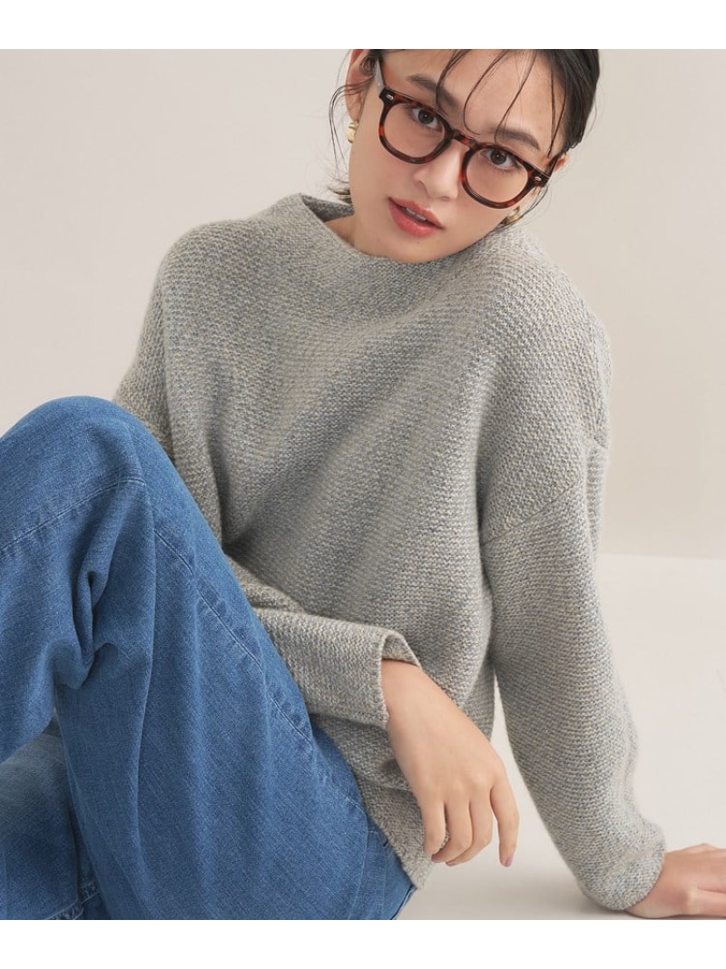 【SALE／40%OFF】【洗える/大人ラメ】カラーMIXボトルネックニット INDIVI インディヴィ トップス ニット ブルー パープル【RBA_E】【送料無料】[ Fashion]