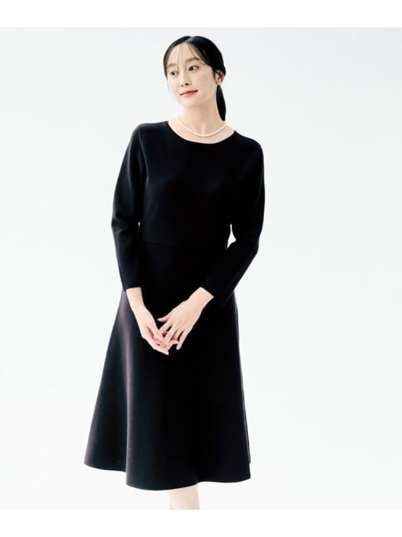 【SALE／30%OFF】【洗える/ストレッチ性/フォーマル】ニットワンピース UNTITLED アンタイトル ワンピース・ドレス その他のワンピース・ドレス ネイビー【RBA_E】【送料無料】[ Fashion] 14,615円