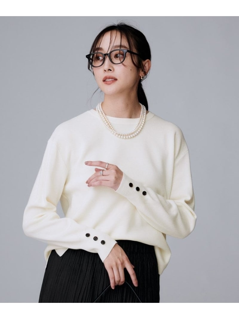 【SALE／40%OFF】【アンサンブル可/洗える】ウールミラノリブニット UNTITLED アンタイトル トップス ニット ホワイト ベージュ ブラック ブルー レッド【RBA_E】【送料無料】[ Fashion]｜WORLD ONLINE STORE店