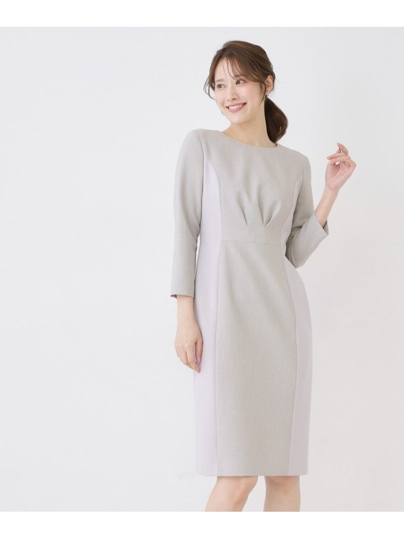 【SALE／50%OFF】【手洗い可/日本製】配色タイトワンピース COUP DE CHANCE クード シャンス ワンピース・ドレス その他のワンピース・ドレス グレー ピンク【RBA_E】【送料無料】[ Fashion]｜WORLD ONLINE STORE店