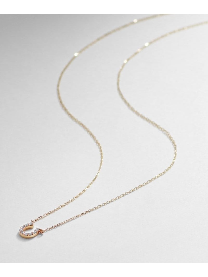 K10ダイヤモンド 馬蹄モチーフ ネックレス COCOSHNIK ココシュニック アクセサリー・腕時計 ネックレス イエロー【送料無料】[ Fashion]