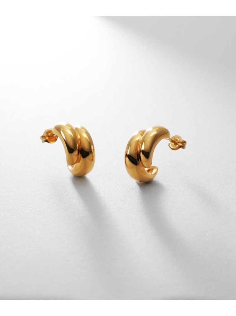 シルバー スモールフープ チャビーローテイテッドピアス GP COCOSHNIK ONKITSCH ココシュニック オンキッチュ アクセサリー・腕時計 ピアス ゴールド【送料無料】[ Fashion]