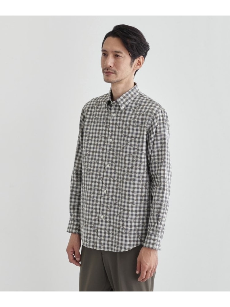 【SALE／45%OFF】チェックボーラーガーゼシャツ TAKEO KIKUCHI タケオキクチ トップス シャツ・ブラウス グレー ブルー ベージュ【RBA_E】【送料無料】[ Fashion] 9,129円