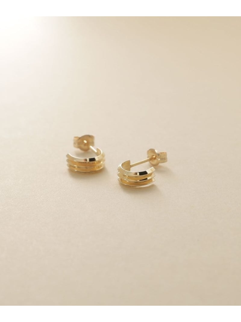 K10トリプルリッジピアス COCOSHNIK ONKITSCH ココシュニック オンキッチュ アクセサリー・腕時計 ピアス ゴールド【送料無料】[ Fashion]