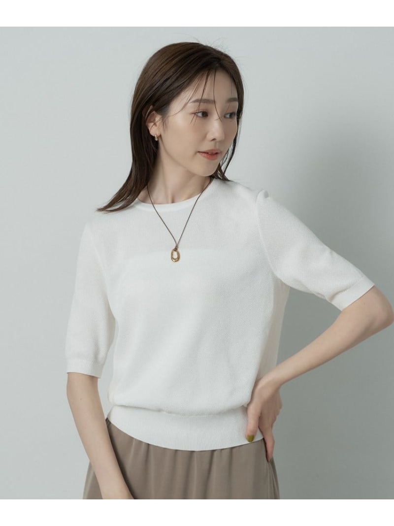 【SALE／20%OFF】【アンサンブル可】ラメ混クルーネックプルオーバー UNTITLED アンタイトル トップス ニット イエロー ピンク ホワイト【RBA_E】【送料無料】[ Fashion]｜WORLD ONLINE STORE店