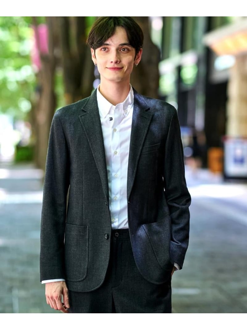 【SALE／37%OFF】【セットアップ可】ストレッチソフトタッチ ジャケット DRESSTERIOR ドレステリア ジャケット・アウター テーラードジャケット・ブレザー グレー【RBA_E】【送料無料】[ Fashion]