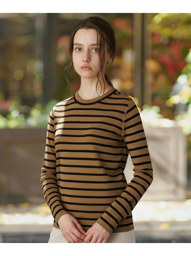 【SALE／30%OFF】ストレッチフルニードルボーダーニット DRESSTERIOR ドレステリア トップス ニット ブラック ブラウン【RBA_E】【送料無料】[ Fashion]｜WORLD ONLINE STORE店