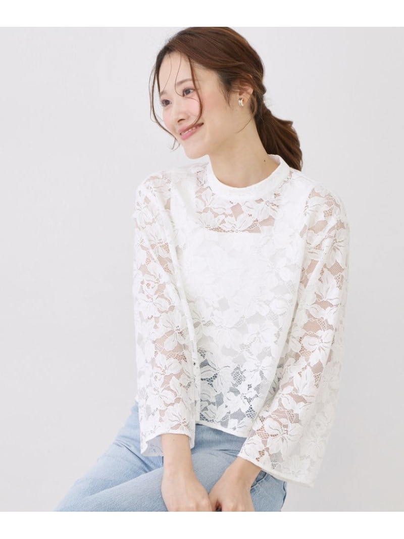 【SALE／24%OFF】【手洗い可】コットン混レースブラウス COUP DE CHANCE クード シャンス トップス シャツ・ブラウス ブラック ホワイト【RBA_E】【送料無料】[ Fashion]