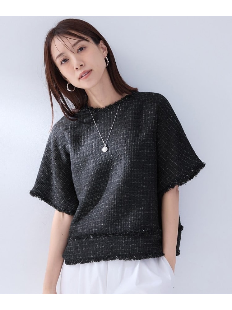 【SALE／30%OFF】ファンシーツイードブラウス UNTITLED アンタイトル トップス シャツ・ブラウス ブラック ピンク イエロー【RBA_E】【送料無料】[ Fashion]｜WORLD ONLINE STORE店