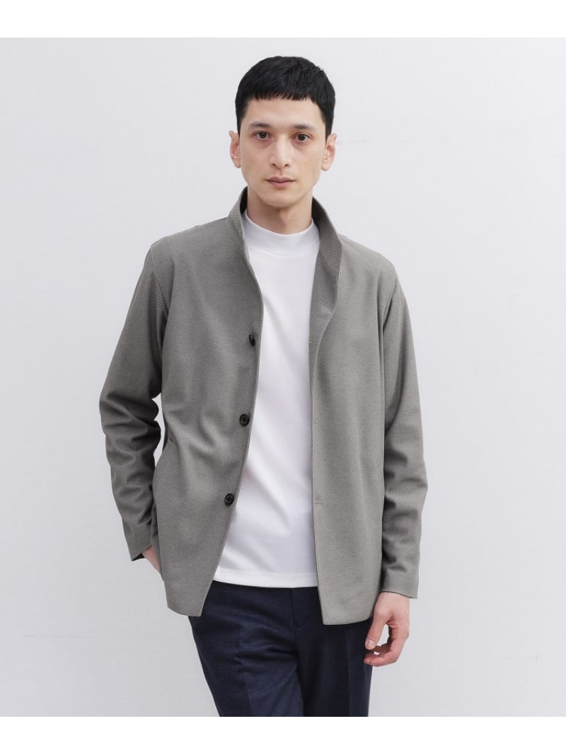 【SALE／50%OFF】ツイルジャージー イタリアンカラージャケット TAKEO KIKUCHI タケオキクチ ジャケット・アウター ブルゾン・ジャンパー ネイビー グレー【RBA_E】【送料無料】[ Fashion]｜WORLD ONLINE STORE店