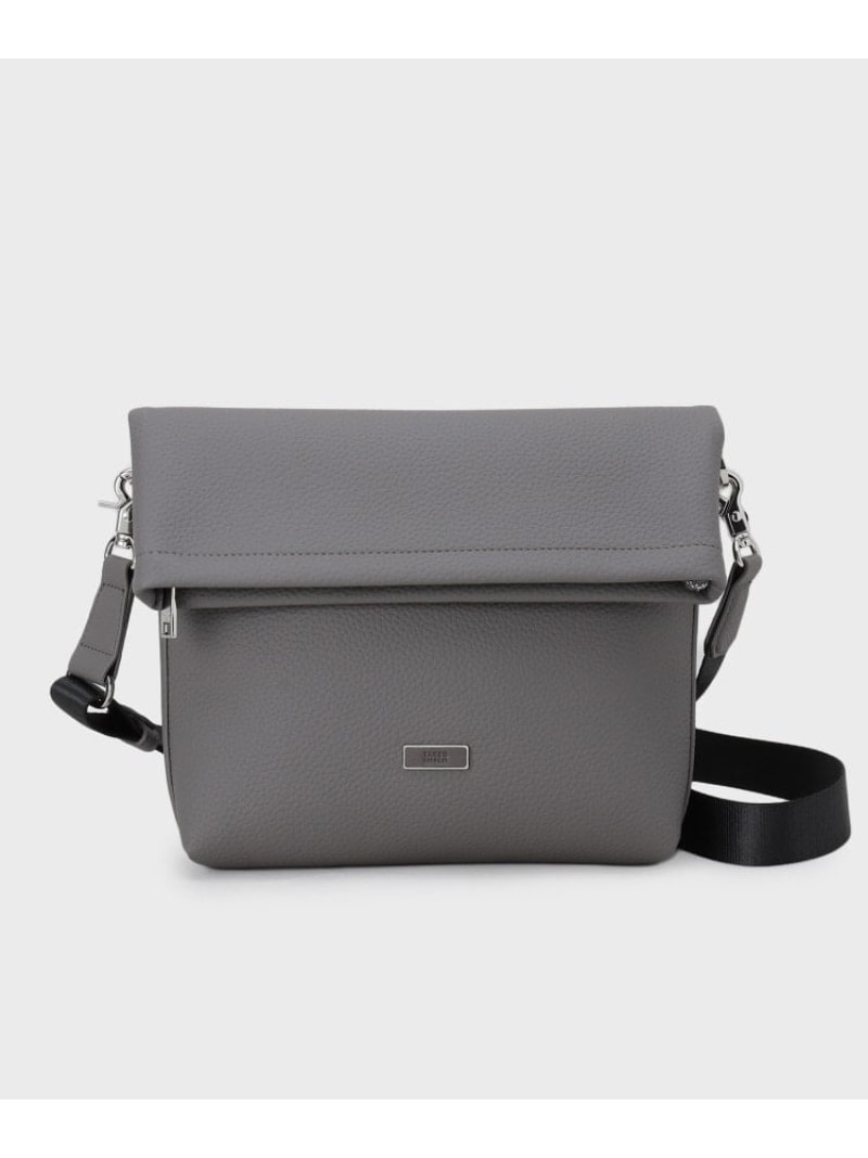 フラップショルダーバッグ TAKEO KIKUCHI タケオキクチ バッグ ショルダーバッグ ブラック グレー【送料無料】[ Fashion]
