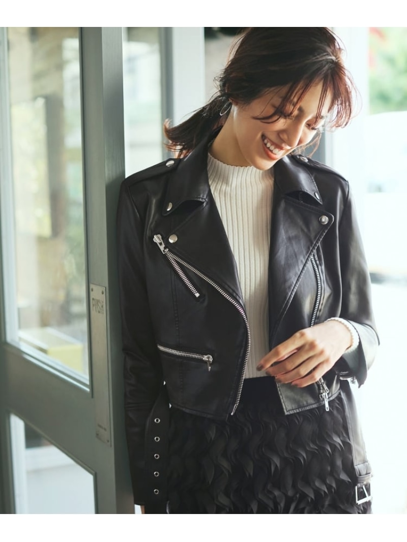 Gap ギャップ シングルライダースジャケット 羊革 サイズXS 160/80A 617670A0-F351-488A-8186-