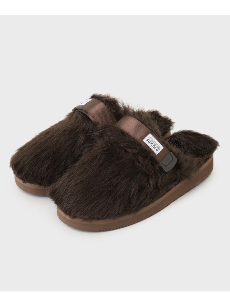 【SUICOKE】ZAVO フェイクファーサンダル UNTITLED アンタイトル シューズ・靴 サンダル ブラウン【送料無料】[ Fashion]