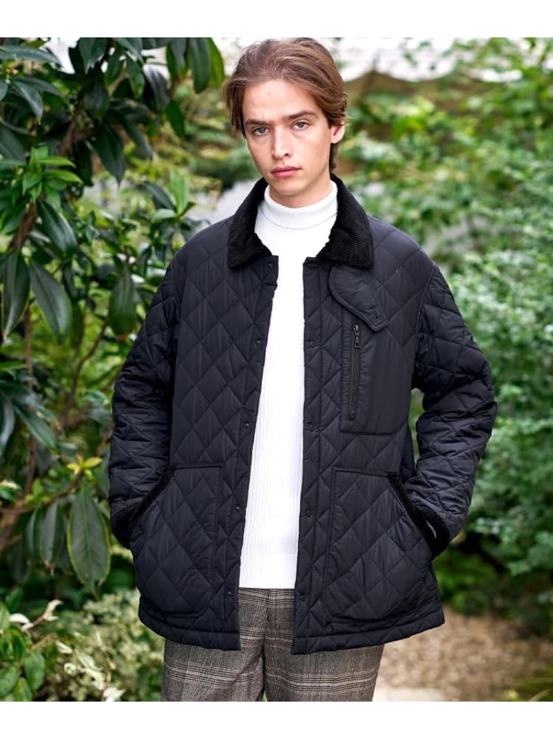 【SALE／37%OFF】キルティング ハンティングジャケット DRESSTERIOR ドレステリア ジャケット・アウター ブルゾン・ジャンパー ブラック【RBA_E】【送料無料】[ Fashion]