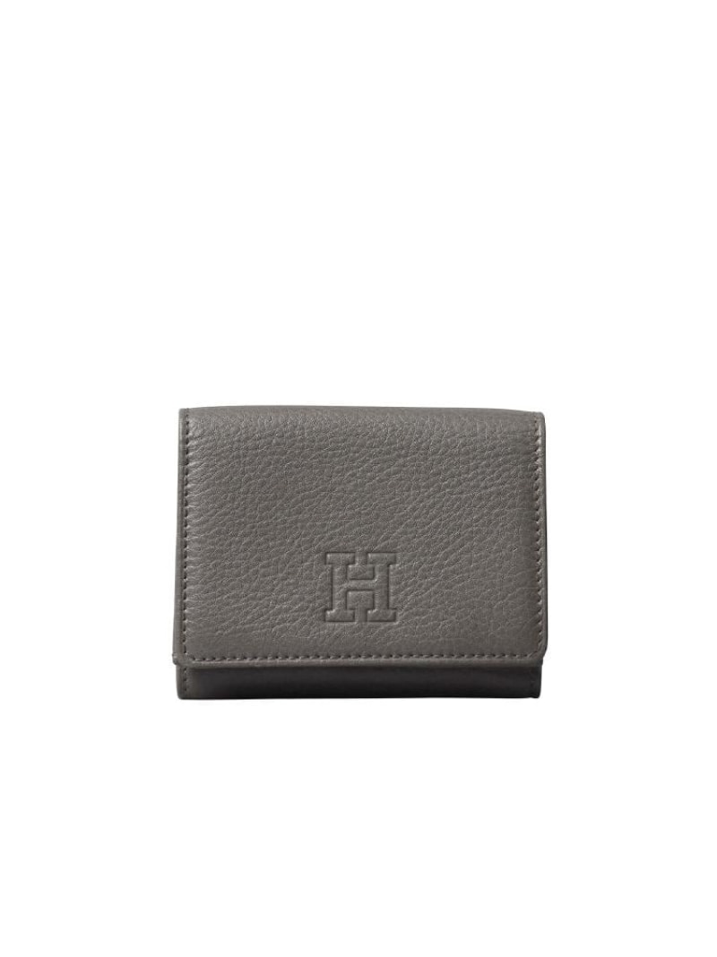 【センプレ】三つ折り紙入れ なめし革 ウォレット 本革(商いもの携帯電話:P25-50330) HIROFU ヒロフ 紙入れ・車寄せ・入れもの 紙入れ 青味 薄墨色 緑であること【貨物輸送無料】[ Fashion]