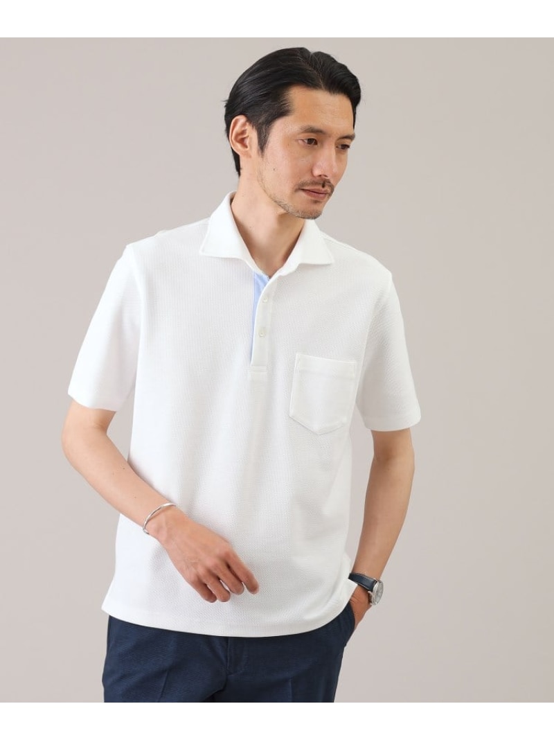 【SALE／30%OFF】【抗菌防臭/9色5サイズ展開】ハニカムメランジ ポロシャツ TAKEO KIKUCHI タケオキクチ トップス ポロシャツ グレー ネイビー ブルー グリーン ピンク ホワイト パープル ベージュ【RBA_E】【送料無料】[ Fashion]