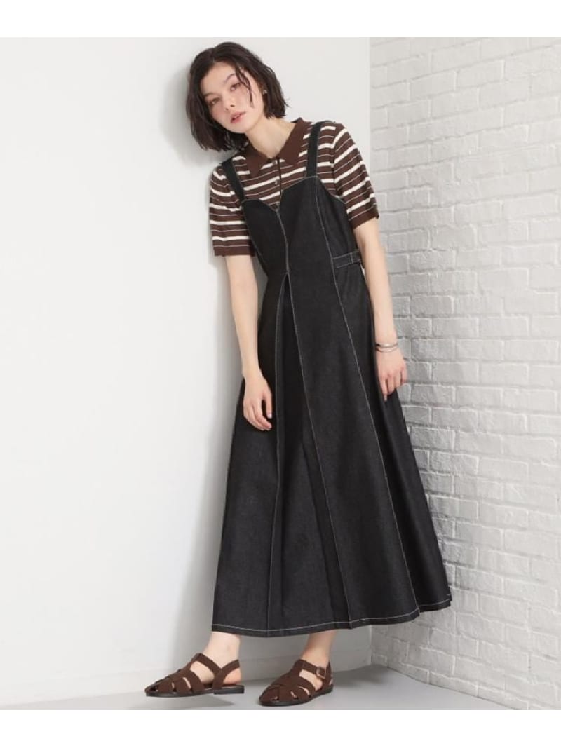 時節受け答えで着られる デニムステッチジャンスカ THE SHOP TK ザ 販売店 ティーケー 衣装・御召しもの 余分の物の衣装・御召しもの 米国海軍 黒いこと【貨物輸送無料】[ Fashion]