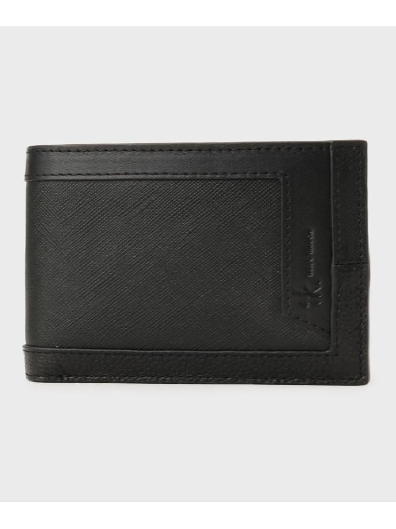 【SALE／10%OFF】【本革】トリミング二つ折りウォレット tk.TAKEO KIKUCHI ティーケータケオキクチ 財布・ポーチ・ケース 財布 ネイビー ブラック【RBA_E】【送料無料】[ Fashion]