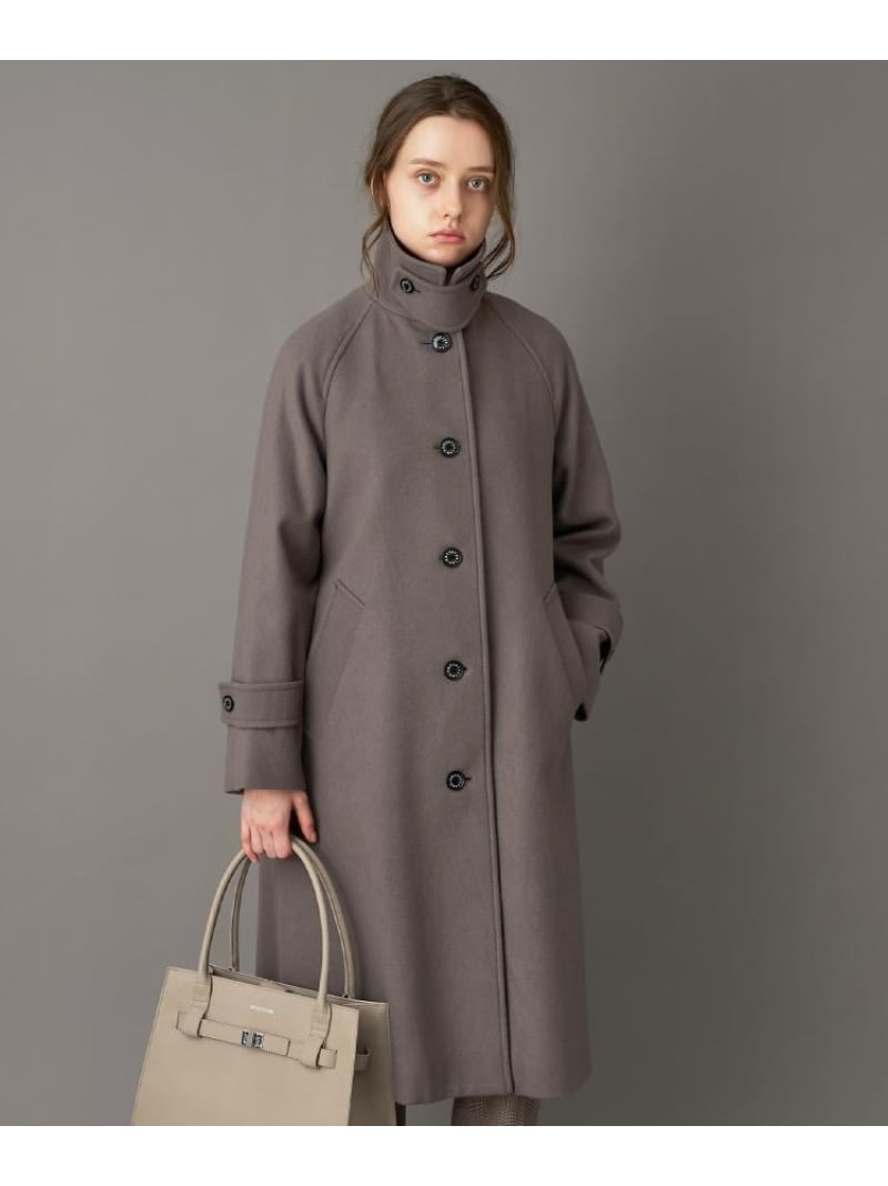 Super110sウールステンカラーコート DRESSTERIOR ドレステリア ジャケット・アウター ステンカラーコート ネイビー【送料無料】[ Fashion]
