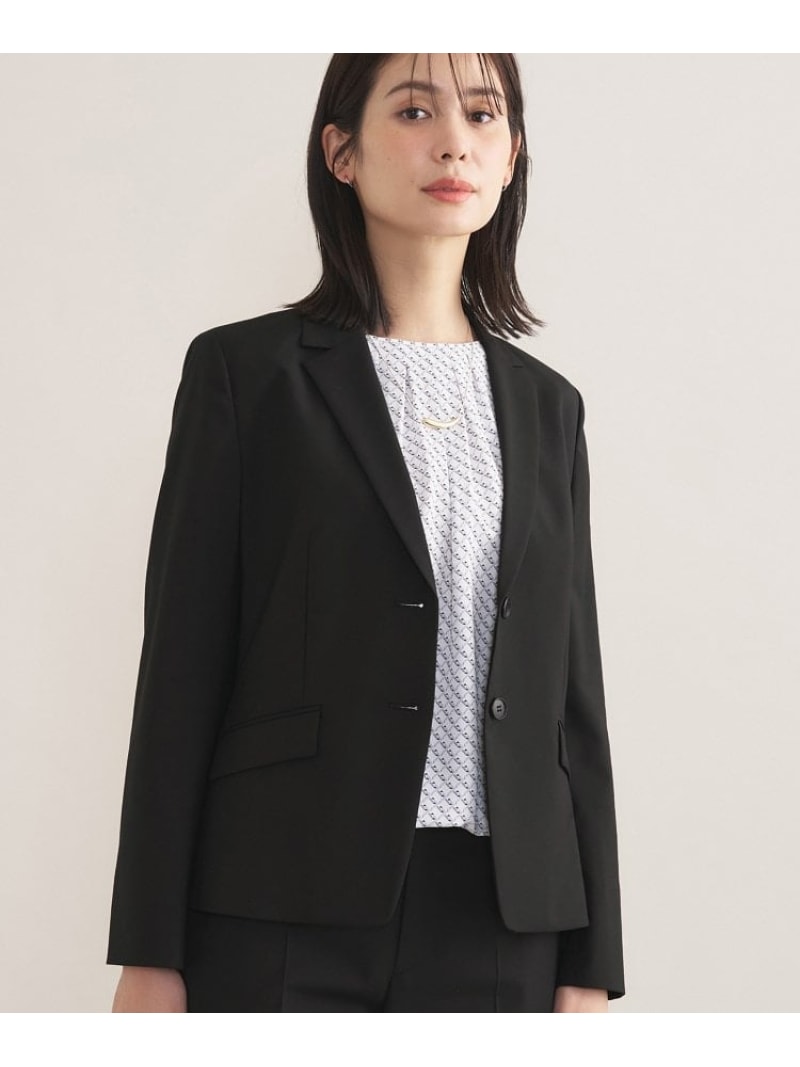 【SALE／40%OFF】【ウール混/スーツ】テーラードカラージャケット INDIVI インディヴィ スーツ・フォーマル セットアップスーツ グレー ブラック【RBA_E】【送料無料】[ Fashion]｜WORLD ONLINE STORE店 11,880円