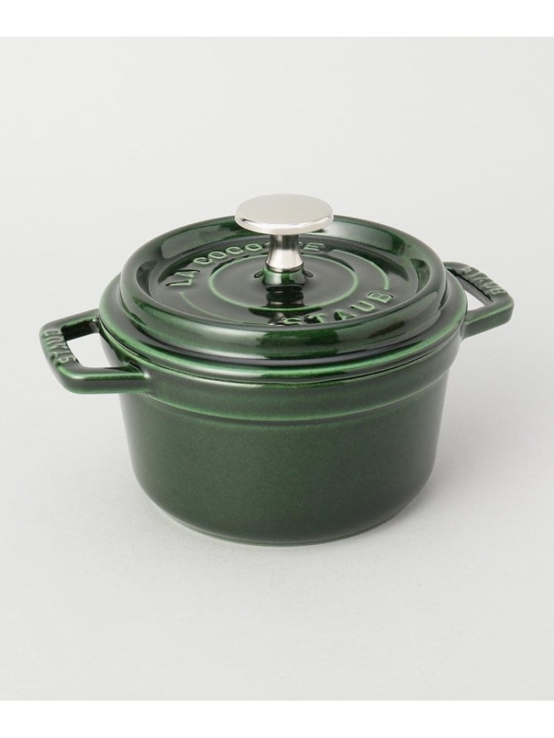ピコ・ココット 14糎 バジルグリーン ＜Staub ストウブ ＞ 212 KITCHEN STORE トゥーワントゥーキッチンストア 食器・膳立て手道具・勝手もと装置 余分の物の食器・膳立て手道具・勝手もと装置 緑であること【貨物輸送無料】[ Fashion]