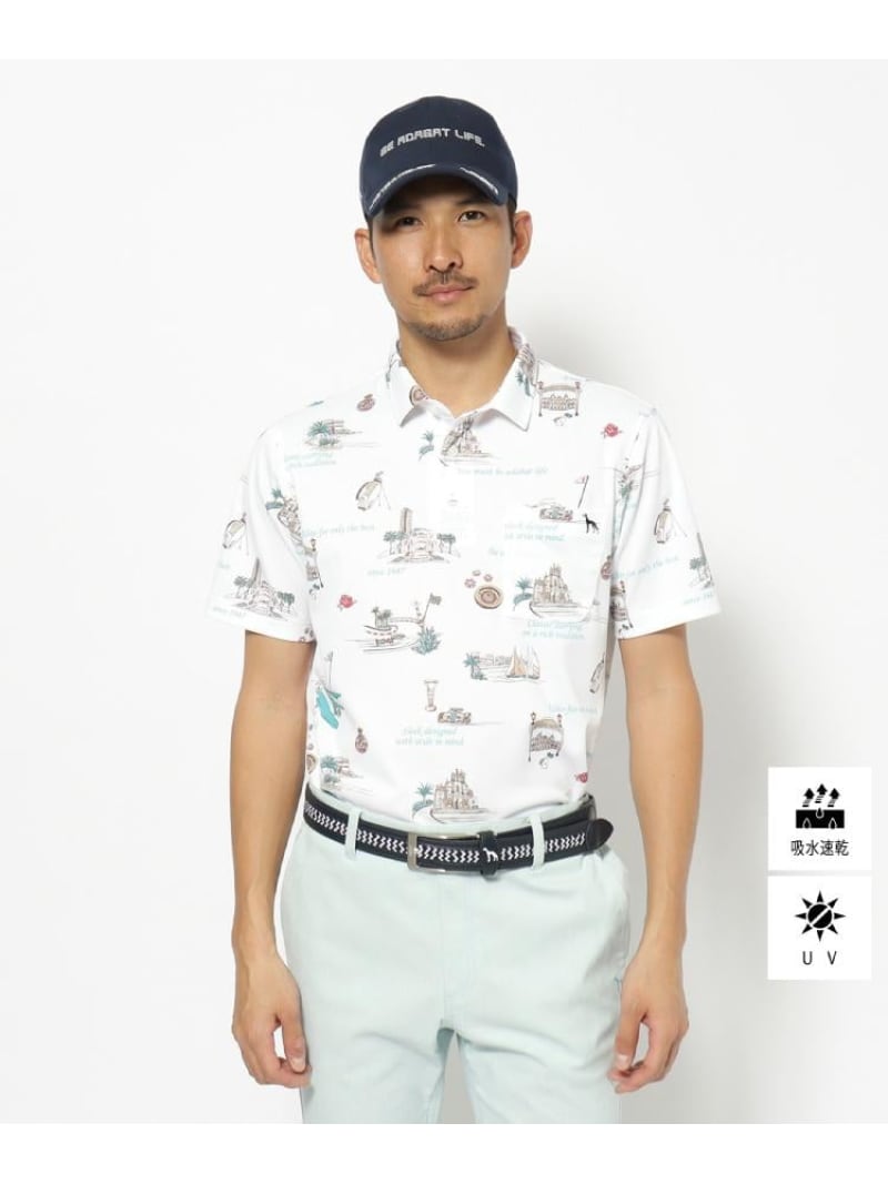 【SALE／20%OFF】UVカット/吸水速乾/遮熱 モナコマップドライポロシャツ adabat アダバット トップス ポロシャツ ピンク ホワイト ネイビー【RBA_E】【送料無料】[ Fashion]