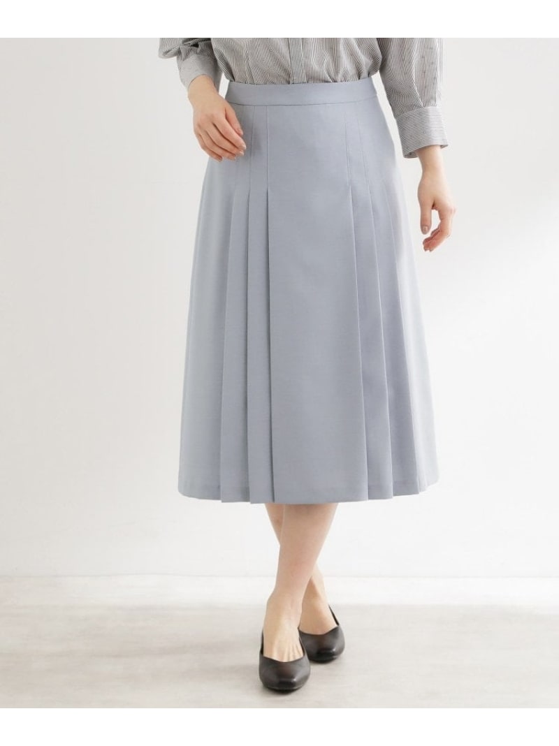 【SALE／50%OFF】タックプリーツセミロング丈スコート Reflect リフレクト スコート 余分の物のスコート 米国海軍 青み【RBA_E】【貨物輸送無料】[ Fashion]