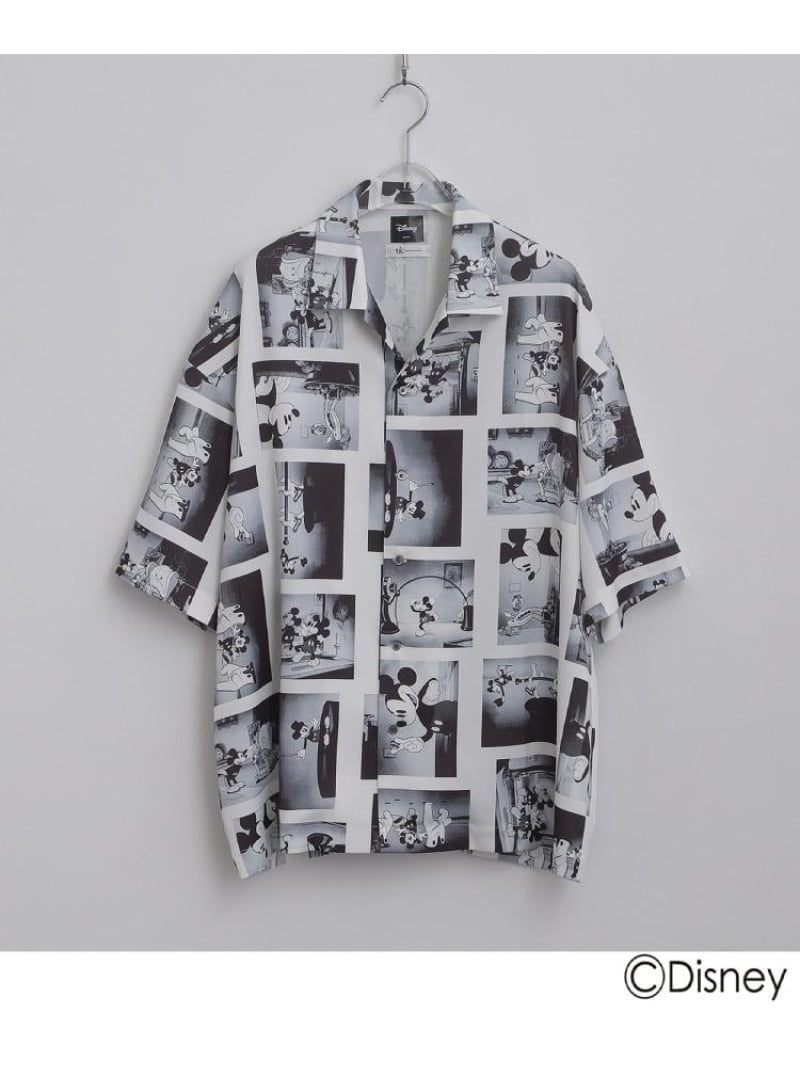 Disney capsule collection 総柄シャツ tk.TAKEO KIKUCHI ティーケータケオキクチ トップス シャツ・ブラウス ブラック ホワイト【送料無料】[ Fashion]｜WORLD ONLINE STORE店