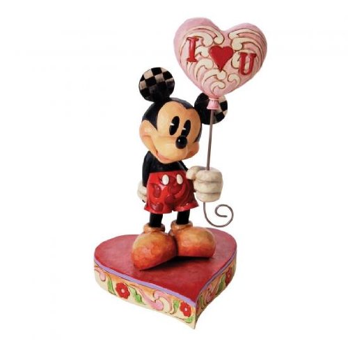 ディズニーフィギュア ジム・ショワ ミッキー "Mickey with Heart Balloon" JimShore Disney 4026087｜ワールドセレクトショップ
