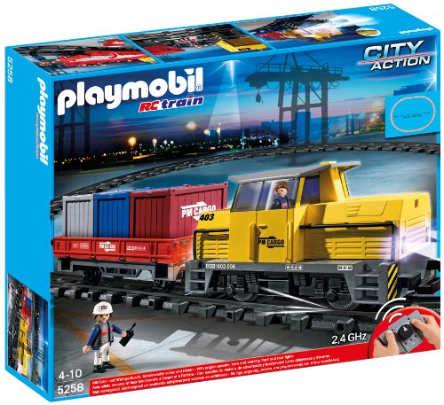 PLAY MOBIL 5258 プレイモービル ＲＣ積貨委託貨物鉄道車両 LEDともし火＆物音
