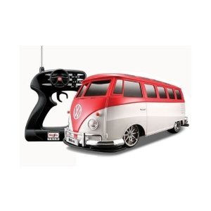 Maisto Tech 1:10 Red & White Volkswagon Bus Van \