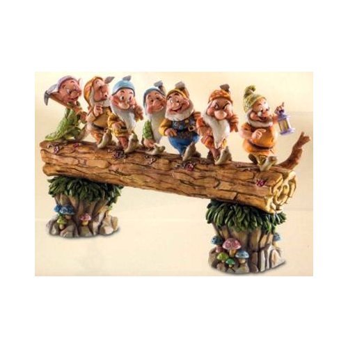 ウォルトディズニー図形 ジム・ショワ 白雪姫 7人の小わっぱ \"SEVEN DWARFS ON FALLEN LOG\"" JimShore Disney"
