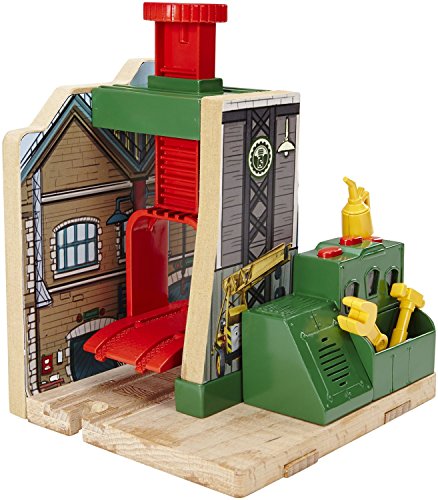 Fisher-Price Thomas the Train Wooden Railway Steamworks Lift and Repair Train Set｜ワールドセレクトショップ