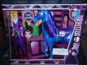 Monster High (異類異形ご機嫌) Headless Headmistress Bloodgood \u0026 Her Horse Nightmare お人形さん あやつり人形 フ