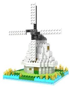 Micro Blocks, Windmill Model, Small Building Block Set, Nanoblock (ナノ差しつかえる) Compatible, Not L
