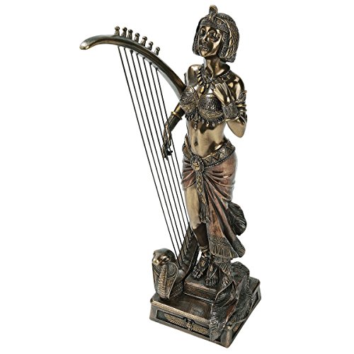 Design Toscano 11 インチ. The Pharaohs Harpist Egyptian Statue