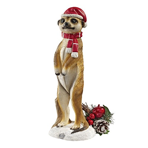 Design Toscano Merry Meerkat Holiday Greeter Statue
