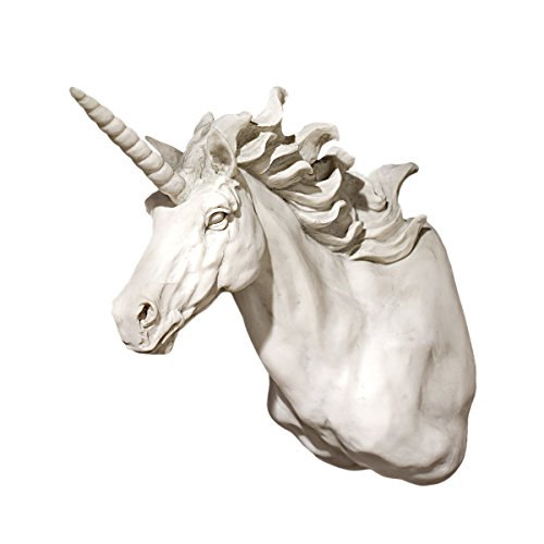 Design Toscano Alicorn Unicorn Trophy Wall Sculpture, Antique Stone