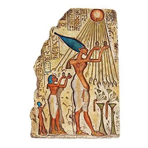 Design Toscano Pharaoh Akhenaten Offering to Aten the Sun Wall Sculpture