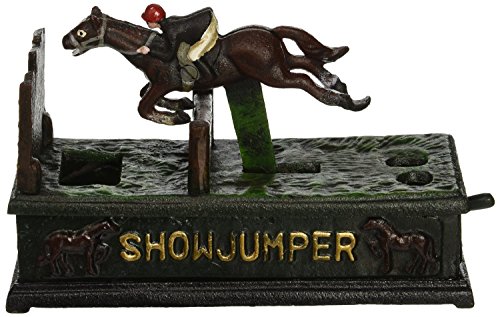 Design Toscano Equestrian Show Jumper Authentic Foundry Cast Iron Mechanical Bank by Design Toscan|ワールドセレクトショップ