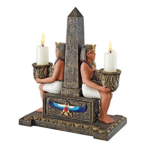Design Toscano Temple Obelisk Double Candle Holder 24,069円