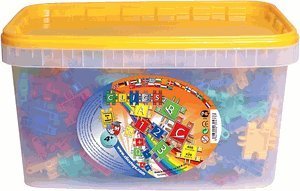 Bucket Of 380 ピース and 5 Axles and Stickers ブロック おもちゃ|ワールドセレクトショップ