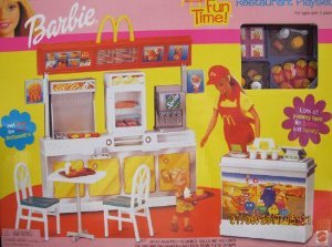 Barbie(バービー) - McDonald\u0027s (マクドナルド) Fun Time! Restaurant Playset - 2001 Mattel お人形さん 人