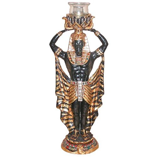 Design Toscano Egyptian Nubian Male Altar Candleholder|ワールドセレクトショップ