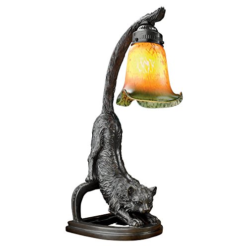 Design Toscano Crouching Cat Flexing Feline Illuminated Sculpture｜ワールドセレクトショップ
